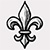 Image of a historical fiction hand-inked pen illustration separator the fleur-de-lis.