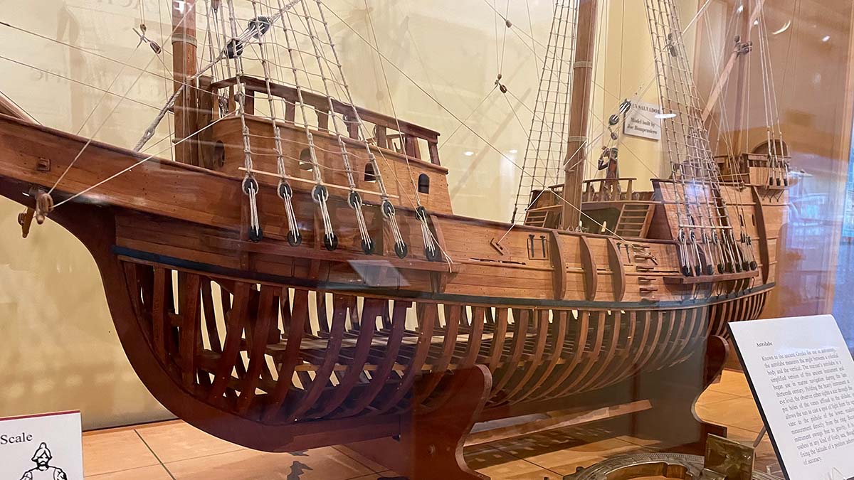 Model of the San Diego Maritime Museum&rsquo;s replica galleon San Salvador